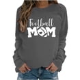 thumbnail image 1 of Pisexur Chandails en Molleton pour Femmes Imprimé Graphique Lettre Chandails en Molleton de Football pour Femmes Chandails en Molleton d'Automne Décontractés Col Rond Chandails en Molleton Manches Longues pour Femmes Blouses Coupe Ample Pull Tops, 1 of 2