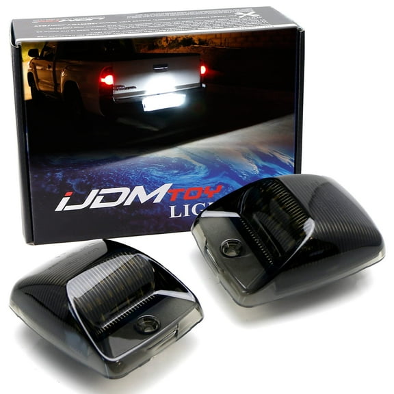 OEM-Fit 3W Full LED License Plate Light Kit For 2005-2015 Toyota Tacoma & 2000-2013 Toyota Tundra Powered by 18-Piece Xenon White LED Diodes