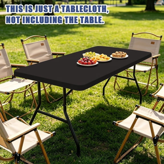 Stretch Tablecloth for Camping, Banquets & Parties (30 x 72 inches)