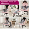 thumbnail image 6 of Waleaf Cross Legged Office Chair Swivel, Ergonomic ADHD Desk Chair with Wide Seat, Heavy Duty Boucle Yoga Meditation Chair for Adult, 6 of 8