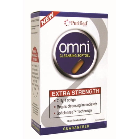 Omni Cleansing Softgel - Extra Strength Cleansing Immediately, 1 Fast Dissolve Softgel,(Puri-Clean)