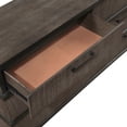 thumbnail image 5 of Benjara Acy 67 Inch Dresser, 6 Drawers, Brownish Gray, Black Wood, Bar Handles, 5 of 6