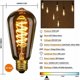 thumbnail image 2 of E27 LED ST64, 4W Espiral Flexible Curvo Filamento LED E27 Bombilla Decorativa Blanco Cálido Antiguo 2200K, Equivalente a 40W, para Café, Hogar, Bares y Restaurante, Paquete de 3 Clase Energética A, 2 of 5