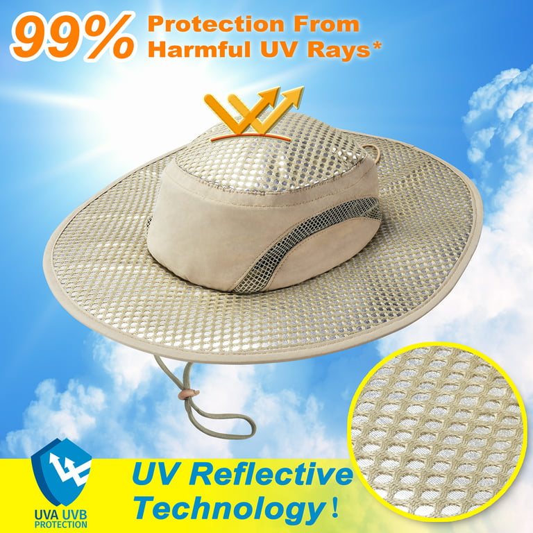 Fishing Hat UV Protection, Wide Brim Sun Hats for Hiking Hunting, Men Women  Camping Boating Safari Gardening Working Cooling Hat 