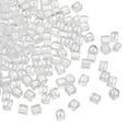 thumbnail image 1 of Uxcell 500 Pcs Perlas de Cubo de Cristal, 7mm Transparentes Perlas Cuadradas Facetadas para Manualidades de Joyería DIY Pulsera Aretes Collar, Blanco, 1 of 6