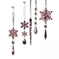 thumbnail image 1 of Colgante colgante de Navidad,Adornos de Decoraciones para árboles de Navidad, acrílico Decoración colgante Navidad interior,Copos de nieve transparentes con brillo, 1 of 8