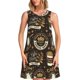 thumbnail image 1 of Fotbe coffee shop house Vestido de Verano sin Mangas para Mujer – Vestido Midi Línea A, Estilo Camiseta Floral, Vestido Playero Casual y Fluido, 1 of 7