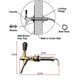 thumbnail image 4 of Adjustable Draft Beer Faucet Chrome Plating With 4 Inch Shank Home Brewing Kegging Homebrew Kegerator Draft Beer Tap, 4 of 5