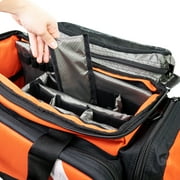 LINE2design Elite Trauma First Aid Medical Bag, Firefighter, EMT, Paramedic, Orange, 600D Polyester - 1 Count