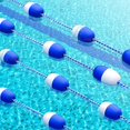 thumbnail image 1 of Pool Safety Divided Rope Blue & White Pool Lane Divider Floats, Swimming Pool Shallow and Deep End Safety Rope Line Kit, Pool Lane Lines Floating Barrier Float Kits (Size : 27Ft), 1 of 5