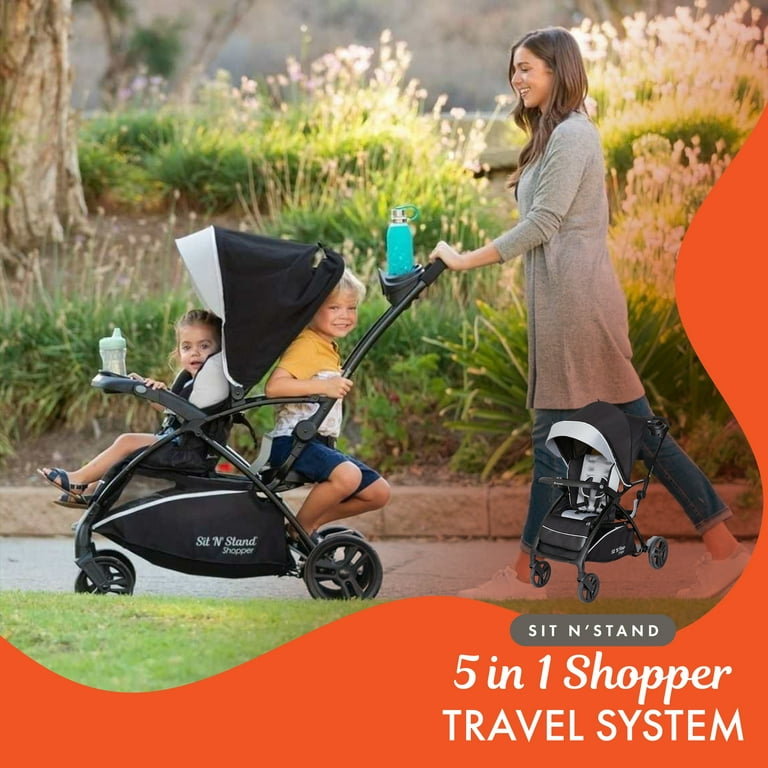 Free Shipping! Baby Trend Sit N Stand 5-in-1 Shopper Travel System