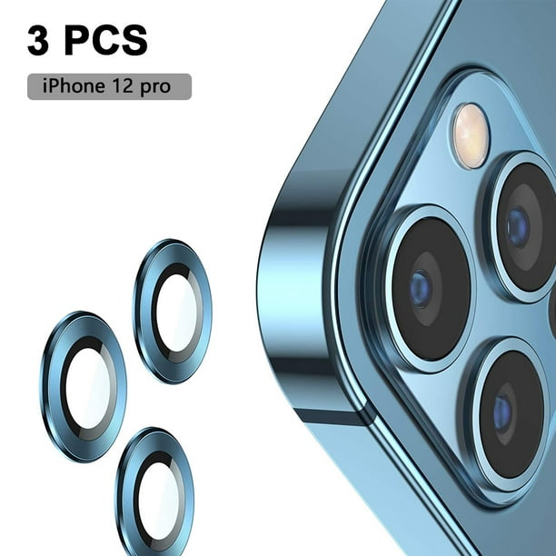 Pour iPhone 12 Pro / 12 Pro Max Couvercle de Protection de l'Objectif de  l'Appareil Photo, 3 PCS HD Verre Trempé Couverture Complète Arrière Anneau  de Protection de l'Objectif Film Anti-Rayures 