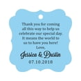 thumbnail image 1 of Darling Souvenir Custom Wedding Thank You Message Gift Tags Personalized Party Favor Hang Paper Tags-Baby Blue-100 Tags, 1 of 1