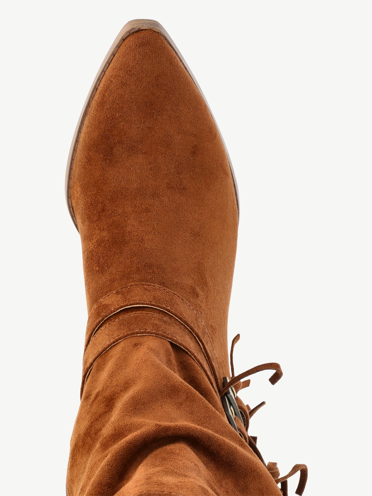 Madden NYC Women's Faux Suede Fringe Boots