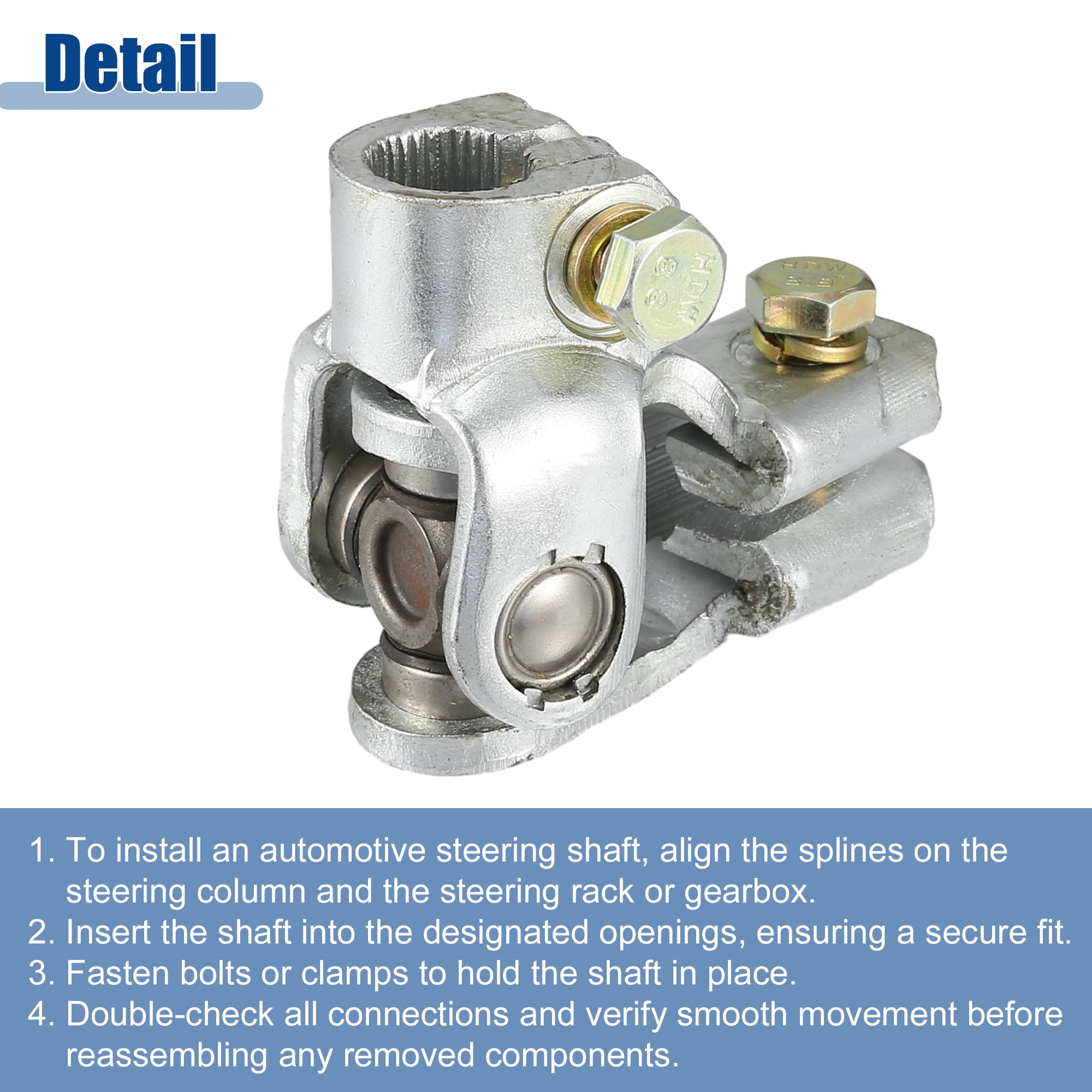 Unique Bargains Manual Steering Coupler Shaft U Joint Swivel for Honda Civic 1992-1995 No.53323-SM4-013/53323SM4013