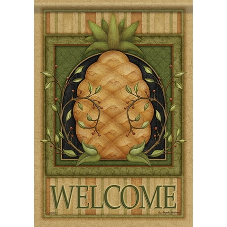 Pineapple Garden - Carson Garden Flag - Pinstripe Pineapple