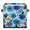 Multicolor 4, variant on CURLYOOT Violet Floral Cube Storage Bin, 11 Inch Storage Cube Fabric Bin for Shelves, Wildflower Foldable Clothes Organizer Baskets with Leather Handle for Closet Home