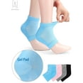 thumbnail image 6 of Gustave 2 Pairs Moisturizing Heel Socks Gel Lined Open-toe Spa Socks to Heal and Treat Dry Cracked Heels, Foot Treatment Care Heel (Blue), 6 of 8