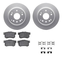 Dynamic Friction Company Rear Geospec Brake Rotors with 5000 Advanced Brake Pads includes Hardware 4512-58031