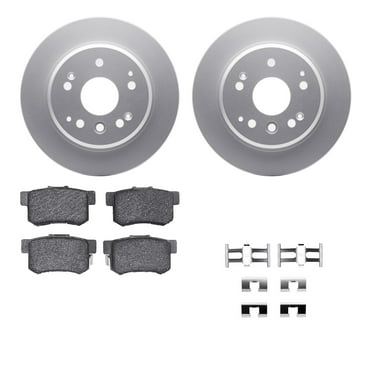 Dynamic Friction Company Rear Geospec Brake Rotors with 5000 Advanced Brake Pads includes Hardware 4512-58031