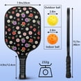 thumbnail image 4 of Pickleball Paddles Set,Pioneer Flower Floral Print Pattern Fiberglass Surface Pickleball Racket Set with 2 Indoor Outdoor Pickleball Balls and Pickleball Bag,Pickle-ball Equipment, 4 of 6