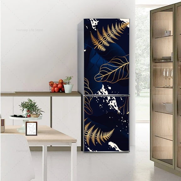 Creative TelephCoffee Poster Fridge Door Sticker Mural Cover Waterproof Kitchen Refrigerator Styling