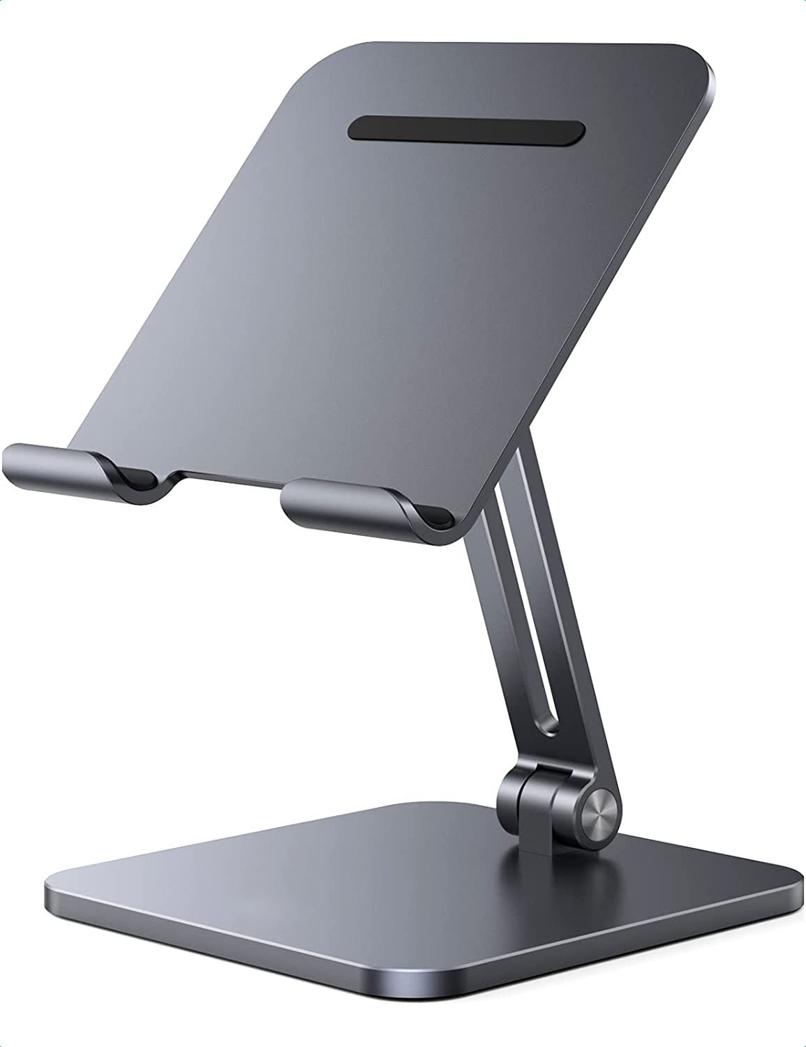 Foldable Tablet Holder ipad Phone Stands 3-in-1 Portable Adjustable Macbook Holder Laptop Stand for Desk Facetime Aluminum Alloy Silver Stand