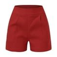 thumbnail image 5 of Sngxgn Womens Summer Shorts Casual Comfy Drawstring Elastic Waist Shorts with Pockets Beach Lightweight Shorts(Red,L), 5 of 6