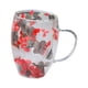 thumbnail image 2 of Tazas de café de vidrio de doble pared perfecl relleno de flores decoradas 300ml, 2 of 8