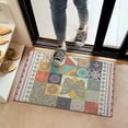 thumbnail image 2 of Botanical Floral Patchwork Non-Slip Entryway Door Mat,Boho Indoor Decor Durable Low Plush Door Mat,Washable Welcome Rug for Patio Hallway Home Decor 16x24 Inches, 2 of 6