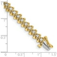 thumbnail image 4 of 14K Yellow Gold Aa Diamond Tennis Bracelet (7 X 7) Made In United States x2003aa, 4 of 5