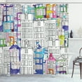 thumbnail image 1 of Ambesonne Amsterdam Shower Curtain, Watercolor Sketch Houses, 69"Wx75"L, Multicolor, 1 of 3