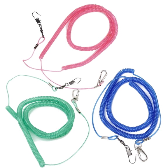 IBASETOY Parrot Training Rope Kit for Bird Use with Durable Plastic and Metal, Assorted Color, 29.5 Inch Length