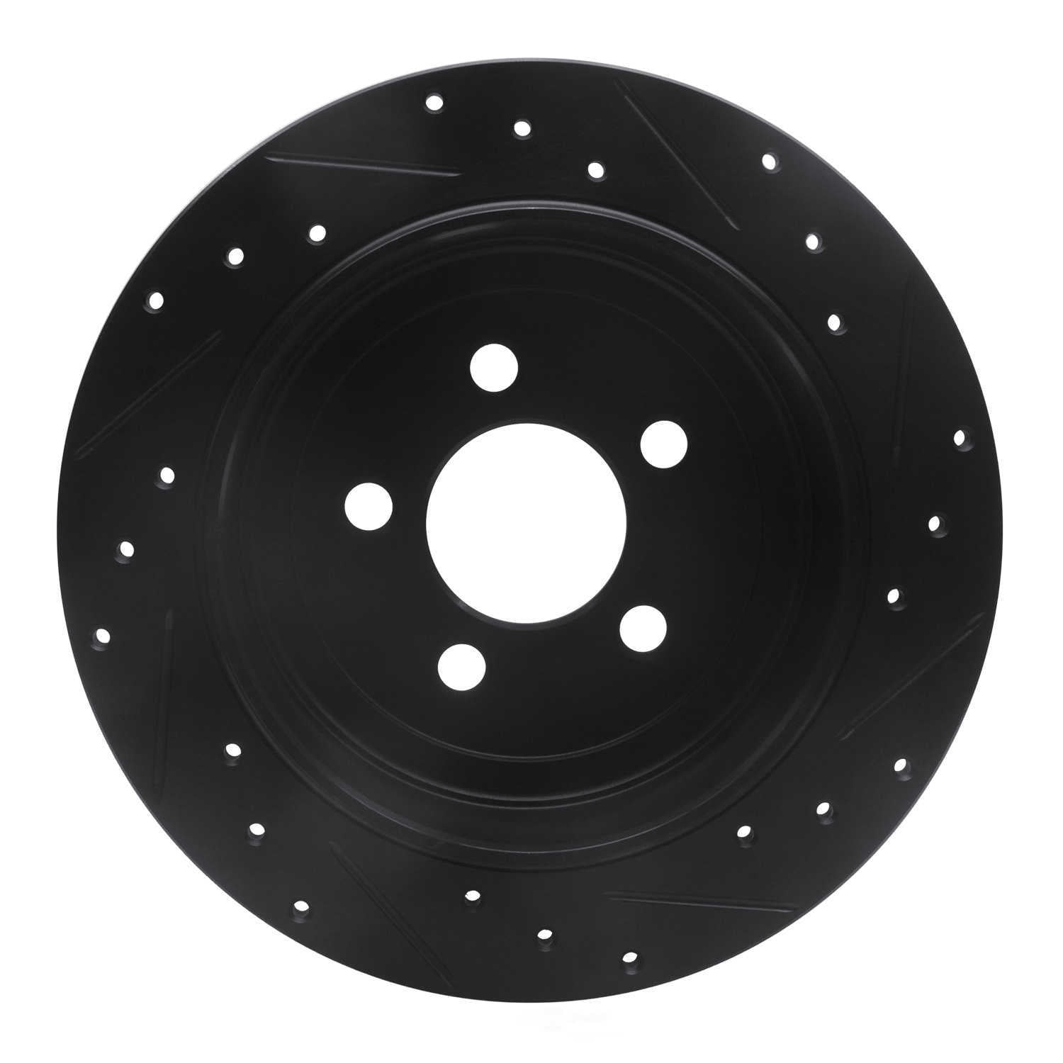 Dynamic Friction Company 633-42019L DFC Brake Rotor - Drilled And Slotted - Black