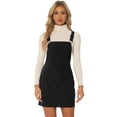 thumbnail image 1 of Vestido Floral Mono Correa Ajustable Falda De Tirantes Pana Para Mujer Negro XL, 1 of 6