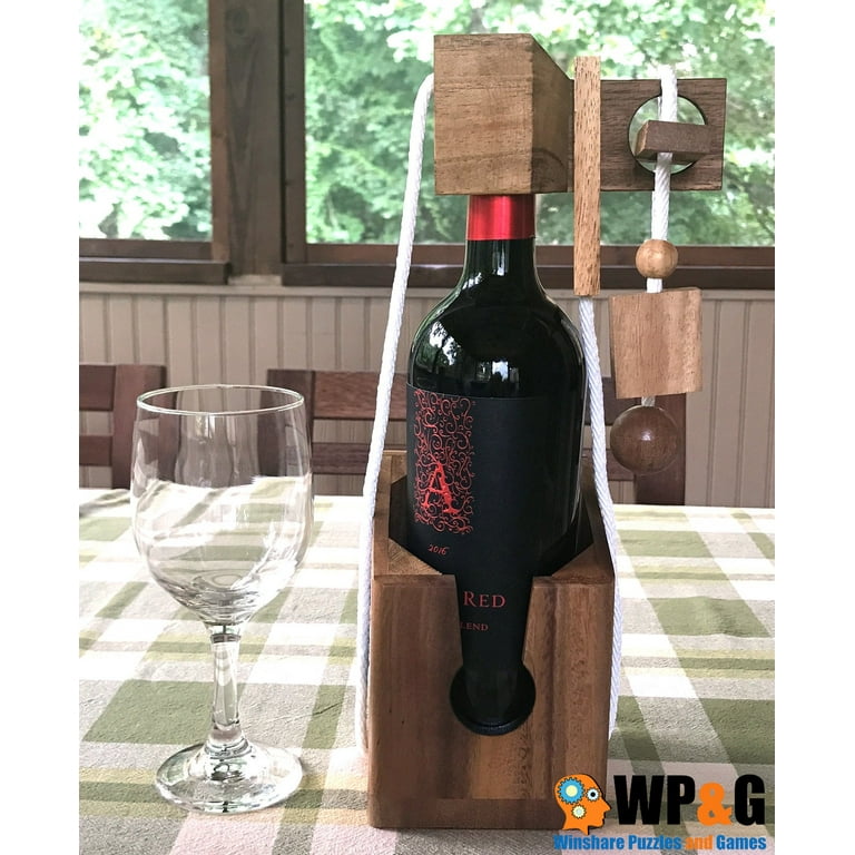 Wooden wine best sale puzzle