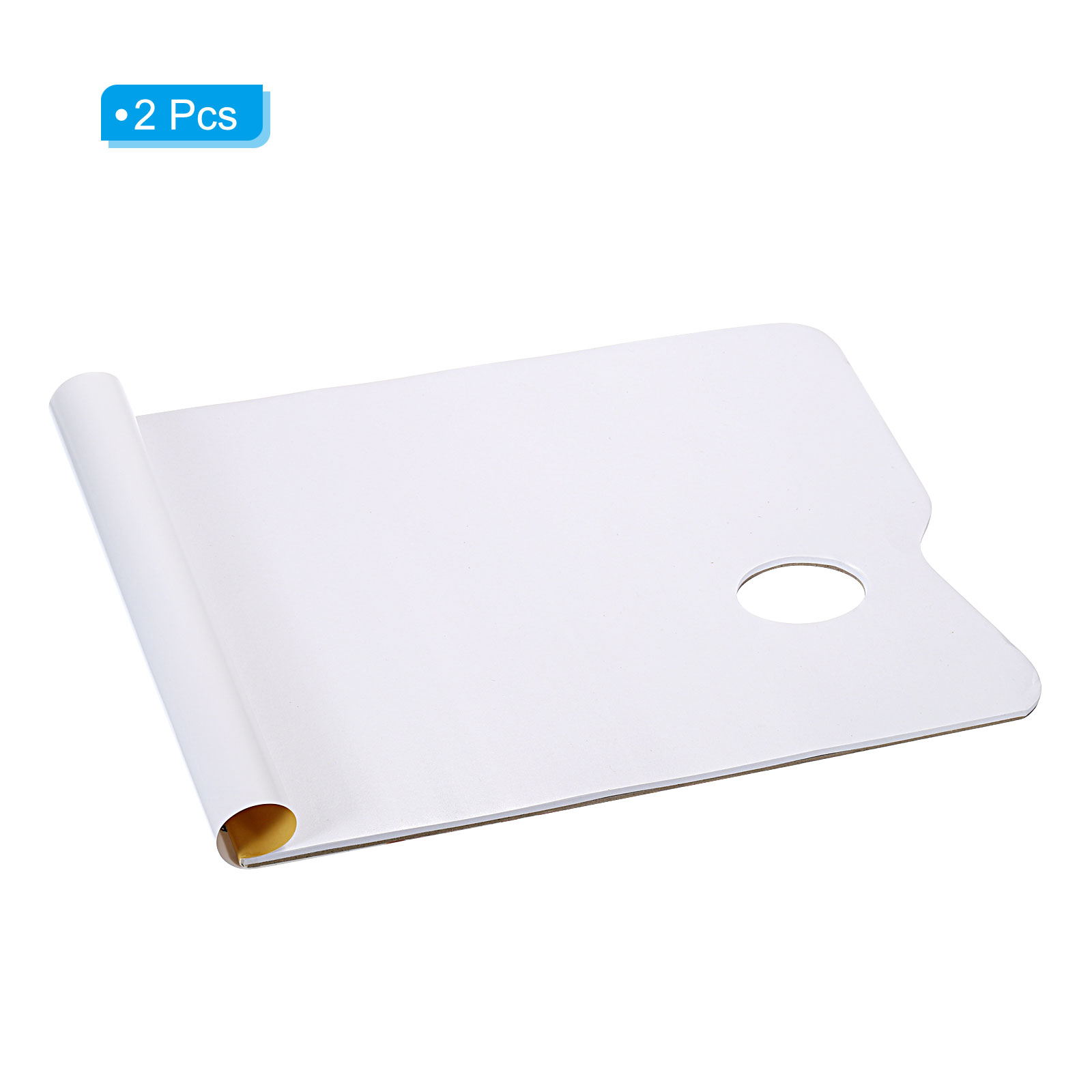 Uxcell A4 Paper Palette Paint Pallet Disposable 36 Sheet with Thumb Hole for Painting, White 2 Pack