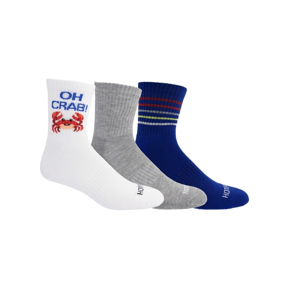 HOTSOX® Men's Ankle "Oh Crab!" Socks, 3-pack