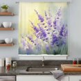thumbnail image 5 of Lavender Sheer Curtains 54 Inches Long, Purple Floral Spring Country Nature Wildflower Plant Light Filering Curtains, Breathable Simi Curtain Privacy Drapes for Kitchen Bathroom Window Treatment, 5 of 9
