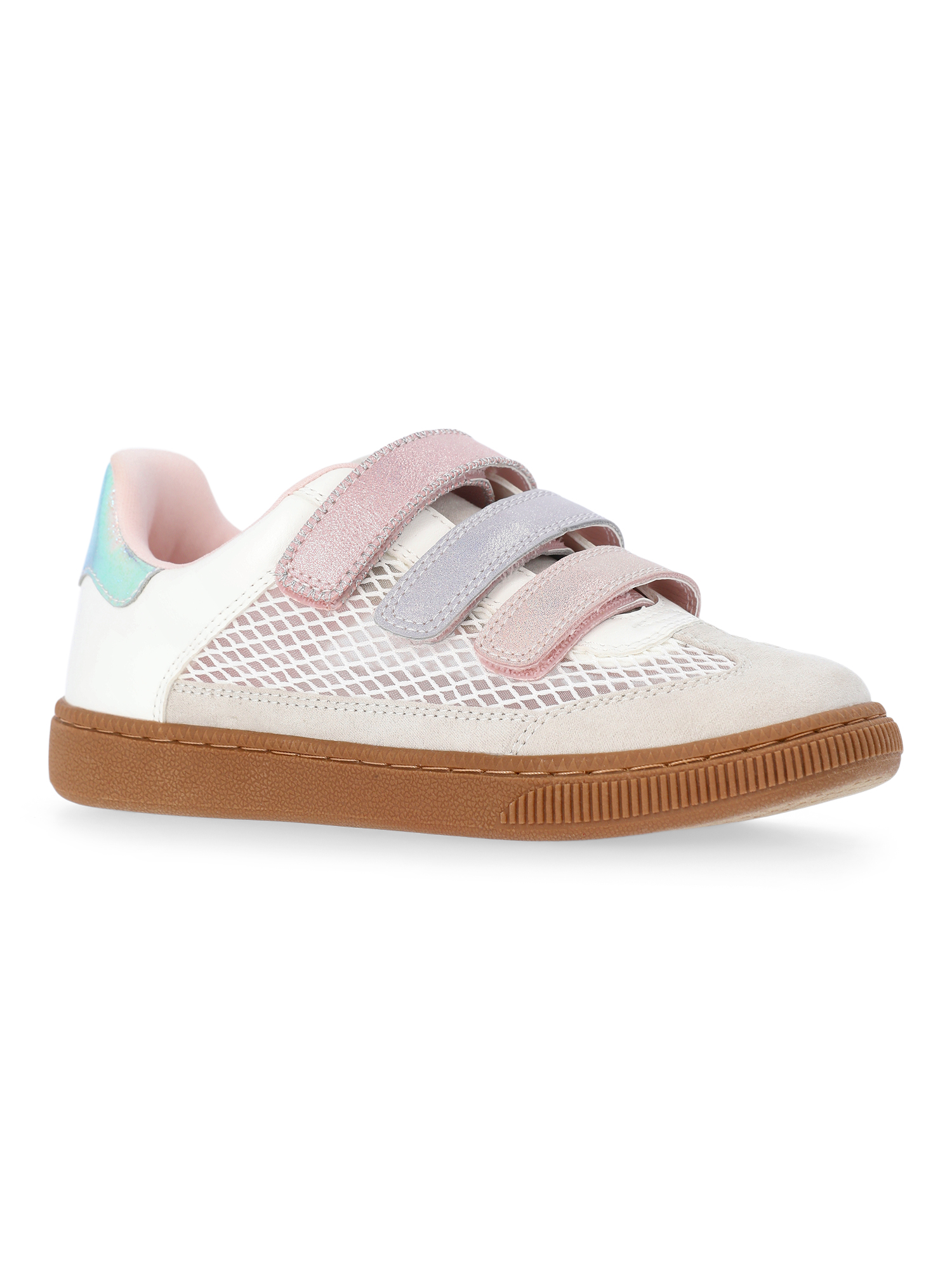 Madden NYC Little and Big Girls Triple Strap Mesh Sneakers