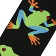thumbnail image 4 of Cool Socks Tree Frogs Fun Print Novelty Crew Socks for Women, Size 5-10, 4 of 6
