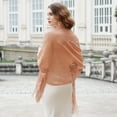 thumbnail image 2 of RIIQIICHY Womens Floral Lace Scarf Pashmina Scarves for Women Shawls and Wraps for Evening Dresses Caramel, 2 of 5