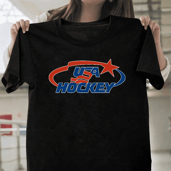 Usa Hockey Team Fan Apparel Patriotic Supporter Ice Sports Unisex T-Shirt, up to size 3XL.