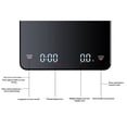 thumbnail image 4 of Mini Coffee Scale with Timer,Rechargeable Espresso Scale,3kg/0.1g Precision Scale for Espresso&Pour-Over Coffee,Portable Digital Kitchen Scale,Black, 4 of 5