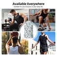 thumbnail image 4 of Bingfone Vintage Blue Floral Pattern Men's Tank Tops Workout Sleeveless Tee Shirts Running Beach Tanks for Men-Large, 4 of 4