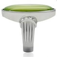 thumbnail image 5 of TK211 - High polished (no plating) Stainless Steel Ring with Precious Stone Conch in Apple Green color Size 7, 5 of 5