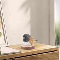 Soimiss Carved Bird Figurines Wooden Bird Figurine Brown 1Pack