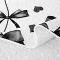 thumbnail image 5 of Erosebridal Teens Cute Love Heart Bowtie Bed Spread Queen,Girls Black Spiral Stripes Queen Coverlet Set, 5 of 7