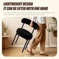 thumbnail image 3 of Medieval Modern Dining Chair Set of 4, Round Seat Cushions Black Metal Legs Curved Back, for Restaurants Dining Rooms Kitchen Home, Easy to Assemble, Black, 3 of 9