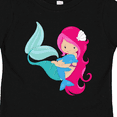 thumbnail image 4 of Inktastic Cute Mermaid, Little Mermaid, Pink Hair, Dolphin Girls Toddler T-Shirt, 4 of 5